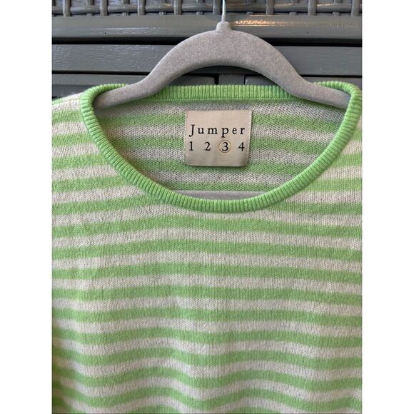 Jumper 1234 Cashmere Crew Neck Apple stripe, $235 Sz 8 C234 - Picture 5 of 8